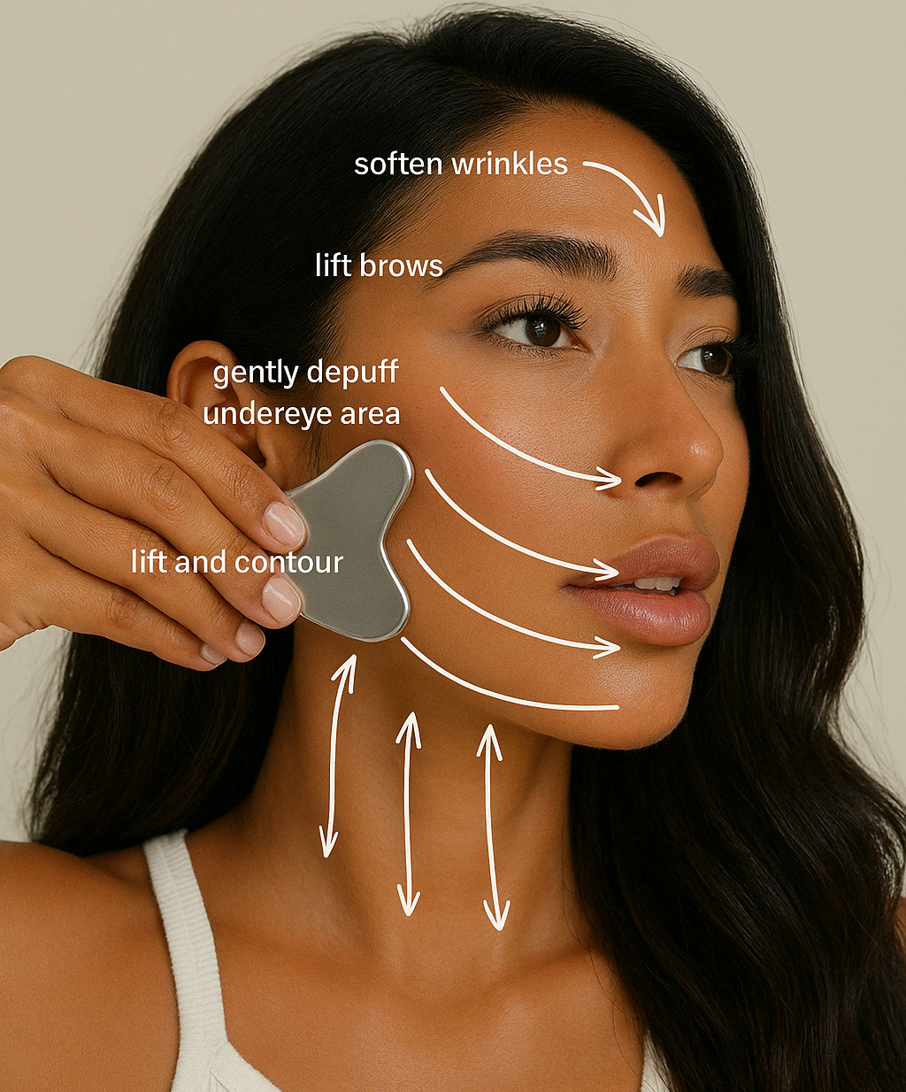 Gua Sha stone stainless steel